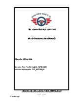 Tiểu luận cuối kỳ 207OT: Ứng dụng kỹ thuật gia công cơ khí | Đại học Văn Lang