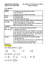 Đề cương học kì 1 Toán 7 năm 2025 – 2026 trường THCS Phúc Diễn – Hà Nội