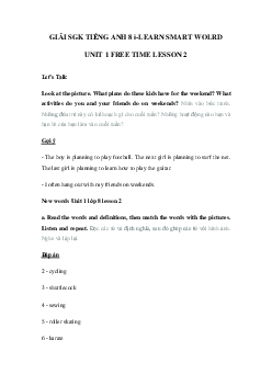 Tiếng Anh lớp 8 unit 1 lesson 2