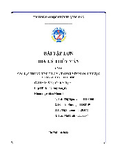 Bài tập lớn chủ đề Các đặc trưng hình thái và tài nguyên nước lưu vực Sông Vu Gia – Thu Bồn môn Địa lý thủy văn | Đại học kinh tế Quốc dân