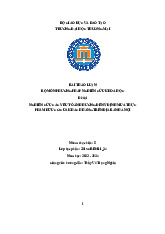 Nghiên cứu các yếu tố ảnh hưởng đến ý định mua thực phẩm hữu cơ | Bài thảo luận Phương pháp nghiên cứu khoa học