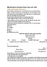 Mẫu Bảng kê chứng từ thanh toán mới nhất