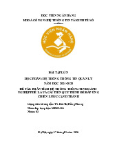 Báo cáo Phân tích hệ thống thông tin doanh nghiệp Phê La môn Hệ thống thông tin quản lý | Học viện Ngân hàng