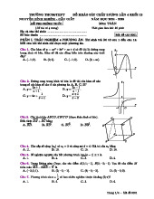 Đề khảo sát Toán 12 lần 4 năm 2024 – 2025 trường Nguyễn Bỉnh Khiêm – Hà Nội