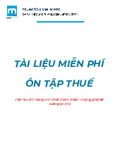 Tài liệu ôn tập Thuế | Trường Đại học Quảng Nam