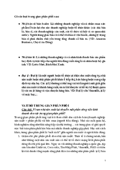Lý thuyết về các loại trung gian phân phối