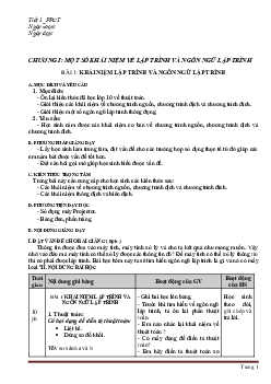 Giáo án môn Tin 11 cả năm chương trình chuẩn