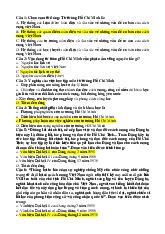 Đề cương môn Tư tưởng Hồ chí minh - trường đại học kinh tế- tài chính thành phố Hồ chí minh.