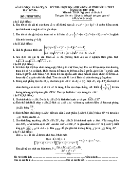 Đề chọn học sinh giỏi tỉnh Toán 12 năm 2020 – 2021 sở GD&ĐT Hải Dương