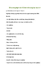 Đề cương ôn tập học kì 1 môn Ngữ văn 8  Chân trời sáng tạo năm 2024 - 2025