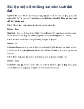 Đề cương môn Luật đất đai - Trường Đại học lao động -  xã hội.