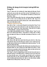 Những nội dung chính trong tư tưởng triết học Trang Tử