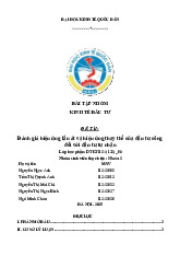 Đánh giá hiệu ứng lấn át và hiệu ứng thay thế của đầu tư công đối với đầu tư tư nhân | Môn Kinh tế đầu tư - Đại học Kinh Tế Quốc Dân