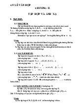 Lý thuyết chương 2: Tập hợp và ánh xạ | Môn toán rời rạc