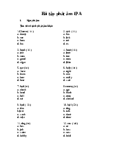 Bài tập phát âm IPA | Đại học Quy Nhơn