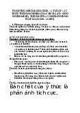 Mối quan hệ giữa vật chất và ý thức - Triết học Mác Lênin | Trường Đại học Thủ đô Hà Nội
