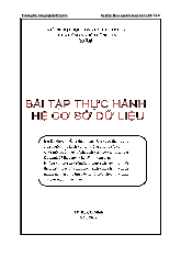 Bài tập thực hành hệ cơ sở dữ liệu | Cơ sở dữ liệu | Trường Đại học Công nghiệp TP.HCM