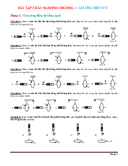 TOP 110 câu trắc nghiệm chương 5 – Cảm ứng điện từ vật lý 11 (có đáp án)
