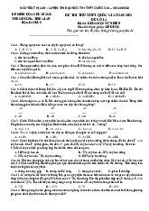 Đề thi thử THPT Quốc Gia năm 2023 môn Sinh học - Đại học Y dược Thành phố Hồ Chí Minh