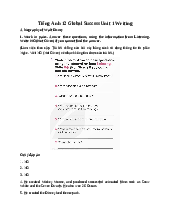 Giải SGK Tiếng Anh 12 Global Success Unit 1 Writing