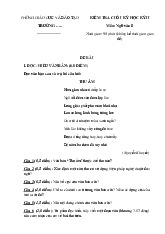 Đề thi học kỳ 2 môn Ngữ Văn lớp 8 năm học 2024 - 2025 | Bộ sách Chân trời sáng tạo