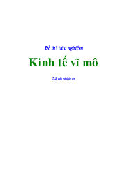 Top 240 câu ôn tập trắc nghiệm - Kinh tế vi mô | Trường Đại học Tài nguyên và Môi trường Hà Nội