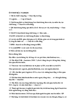 Ôn thi trắc nghiệm môn quản trị logistic