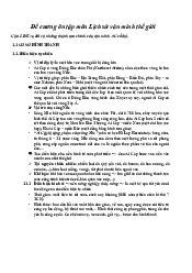 Đề cương ôn tập - Lịch sử văn minh thế giới | Đại Học Hà Nội