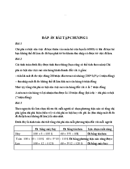 Bài tập chương 1 môn Kinh tế học đại cương ( có đáp án) | Đại học Thăng Long