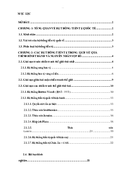Tiểu luận môn Kế toán quốc tế đề tài "Các hệ thống tiền tệ trong lịch sử, quá trình hình thành và nguyên nhân sụp đổ"