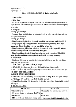 LUYỆN TẬP CHUNG TRÒ CHƠI XÚC SẮC | Bài giảng  Toán 6 | Kết nối tri thức