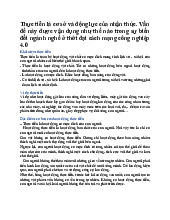 Thực tiễn và Nhận thức trong Cách mạng Công nghiệp 4.0 | Môn Triết học Mác - Lênin - Đại học Bách Khoa Hà Nội