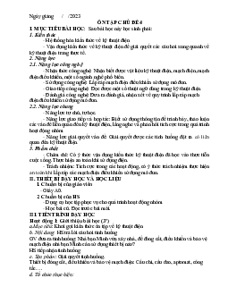 Giáo án Công nghệ 8 Ôn tập chủ đề 4 | Cánh diều