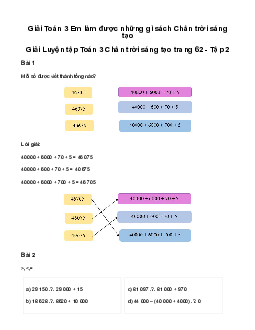 Giải Toán 3: Em làm được những gì? | Chân trời sáng tạo