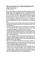 Kiểu môi trường nào sau đây không thuộc đới nóng? Địa lý lớp 7