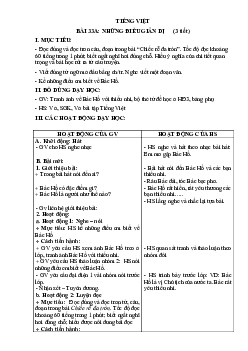Giáo án môn Tiếng Việt 1 - Tuần 33 | sách Cùng học để phát triển năng lực