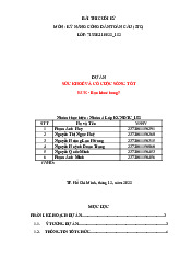BÀI THI CUỐI KỲ - KỸ NĂNG CÔNG DÂN TOÀN CẦU (3TC) - Nhóm 4 | Đại học Văn Lang