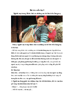 Hình ảnh người mẹ trong bài thơ Khúc hát ru những em bé lớn trên lưng mẹ | Văn mẫu lớp 9