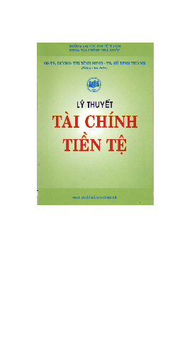 Giáo trình môn Tài chính tiền tệ | Đại học Kinh tế TP Hồ Chí Minh