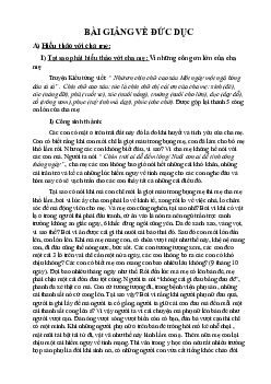Bài giảng về đức dục