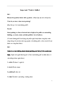 Giải Tiếng Anh 7 Unit 4: Skills 2 | Global Success