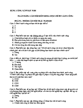 Ngân hàng câu hỏi chính sách công