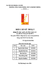 Báo cáo kỹ thuật  Đề tài: dự đoán nguồn gốc tổ tiên địa lý-sinh học (bga) sử dụng dữ liệu dna  - Học phần Nhập môn học máy và khai phá dữ liệu | Đại học Bách Khoa Hà Nội