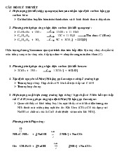 Câu hỏi lý thuyết thực hành hóa hữu cơ | Học viện Phụ nữ Việt Nam