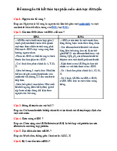 Đề cương ôn thi kết thúc học phần môn sinh học phân tử –Trường Đại học Nguyễn Tất Thành