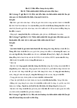 Giải bài tập SGK Địa Lý lớp 12 Bài 10: Thiên nhiên nhiệt đới ẩm gió mùa (tiếp theo)