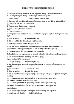 Bài tập trắc nghiệm triết học có đáp án - Triết học Mác - Lênin | Trường Đại học CNTT Thành Phố Hồ Chí Minh