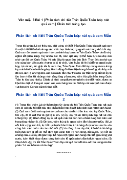 Văn mẫu 8 | Phân tích chi tiết Trần Quốc Toản bóp nát quả cam