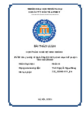 Kế Hoạch Khởi Nghiệp Đồ Ăn Dặm TINY GOURMET | Bài Thảo Luận khởi sự kinh doanh