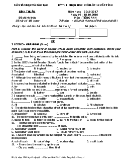 Đề thi chọn đội tuyển dự thi HSG quốc gia lớp 12 THPT tỉnh Bình Thuận năm 2016 - vòng 1